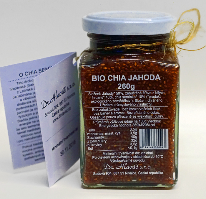 Dr.Hlaváč - BIO Chia Jahoda 260g