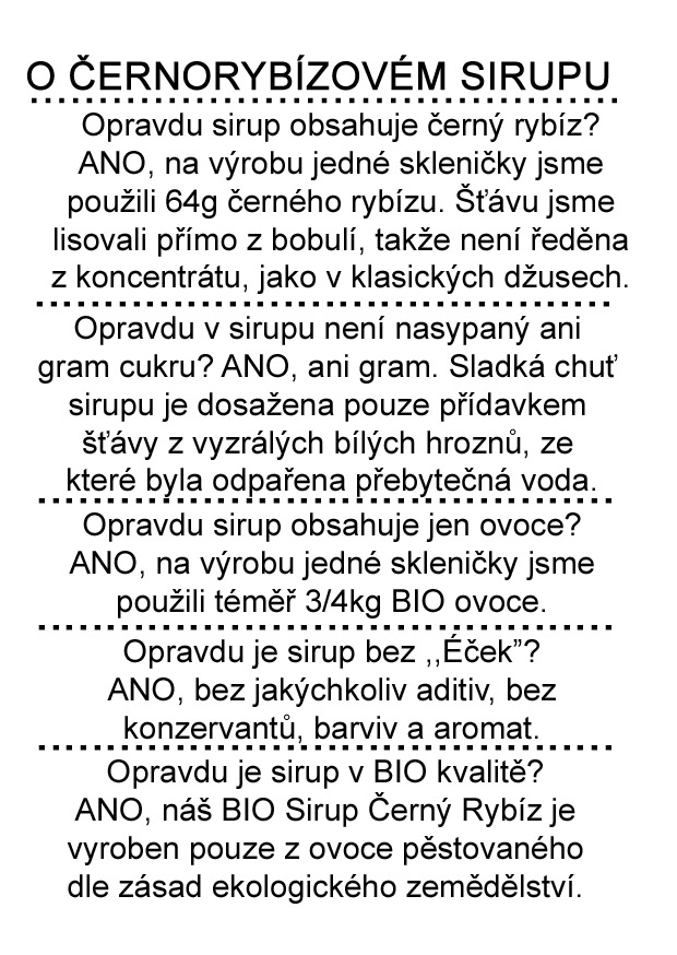 Dr.Hlaváč - BIO Sirup Černý Rybíz 320g