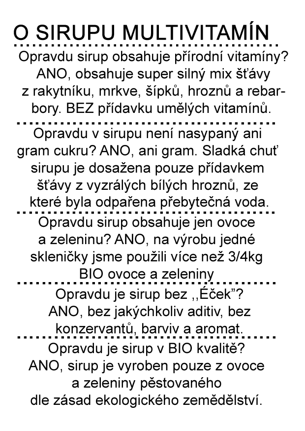 Dr.Hlaváč - BIO Sirup Multivitamín 310g