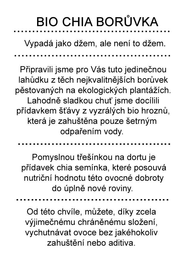 Dr.Hlaváč - BIO Chia Borůvka 260g