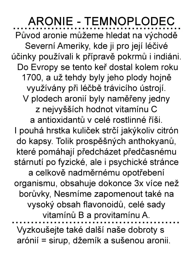 Dr.Hlaváč - BIO Sirup Aronie 320g